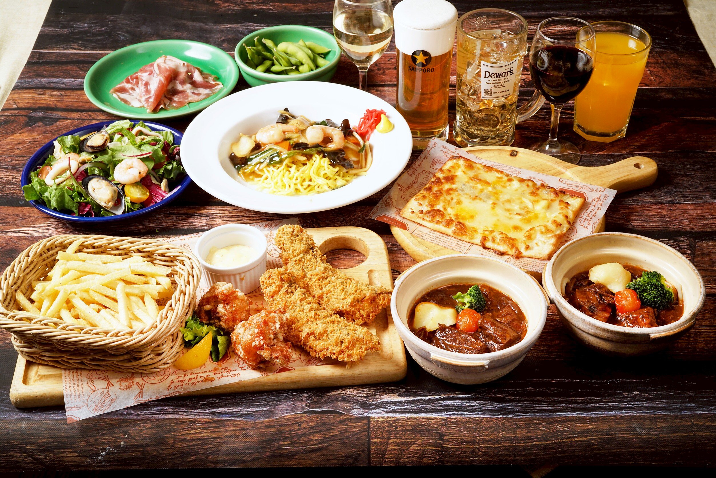 当日＆その場で注文ＯＫ　スタンダードプランよりもさらに豪華なお料理のプラン！ プレミアム小樽三幸プラン　飲み放題120分付き　税込6,000円
