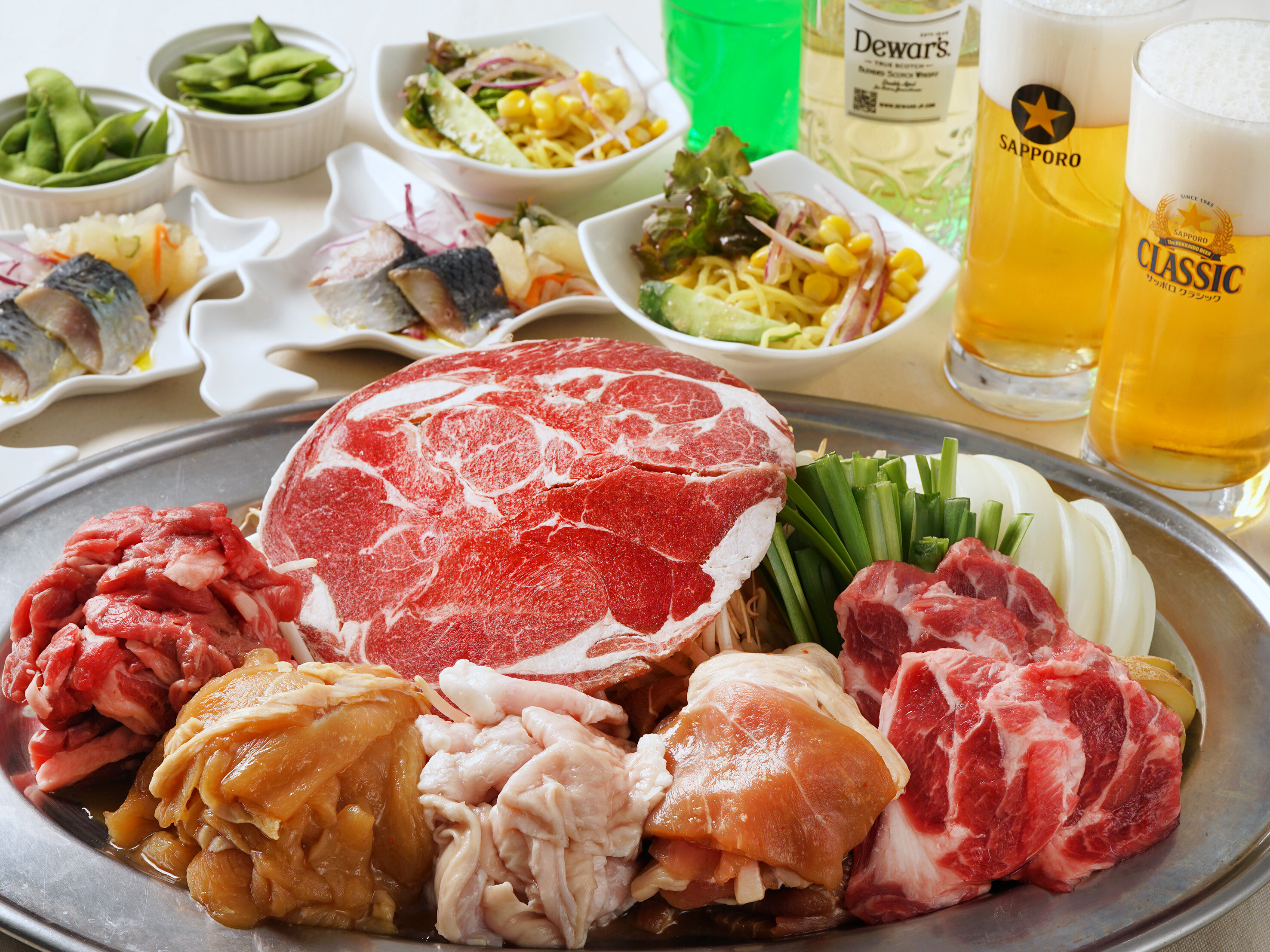 【120飲み放題付】庭園スペシャルジンギスカンEnjoyコース　※食べ放題ではありません