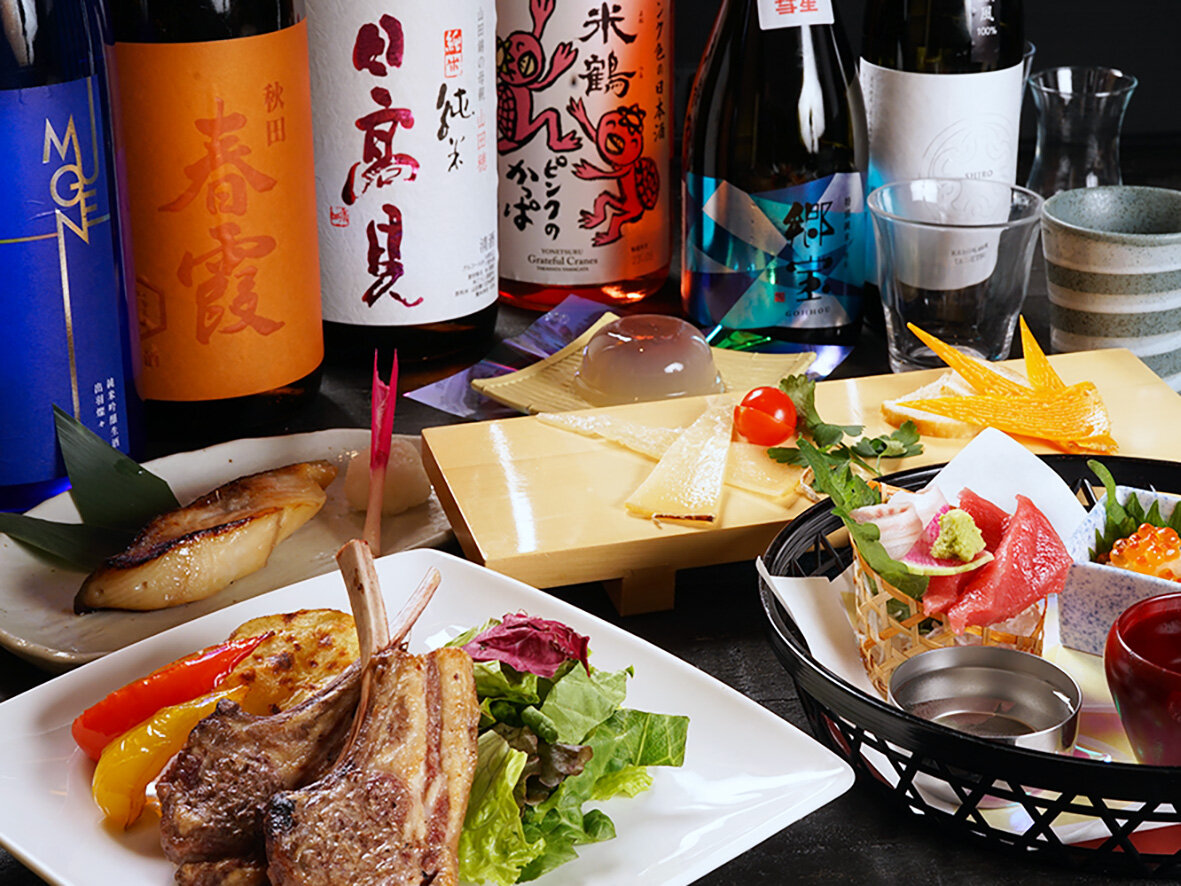◆平日火水1日2組限定◆<飲み放題付き>利き酒師プレゼン！日本酒ペアリング8000円コース