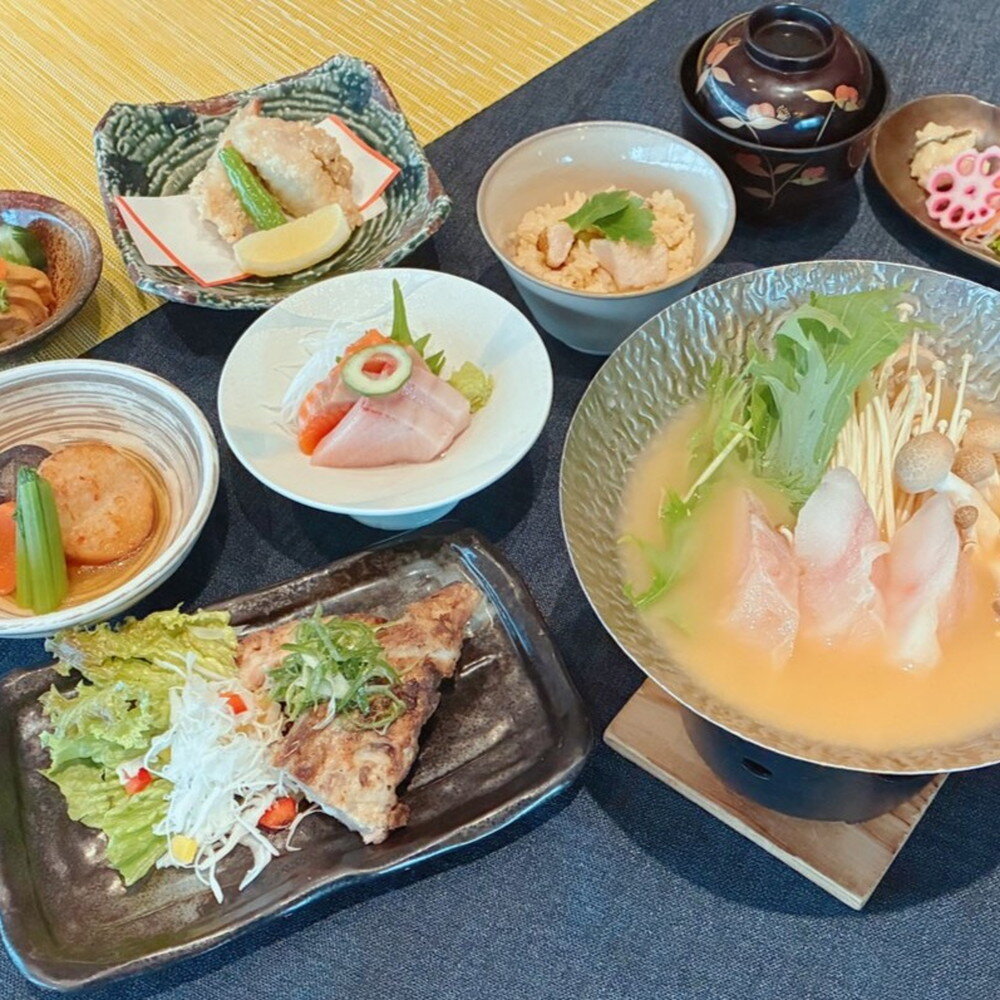 12月・年初限定【お料理のみ】あんこう小鍋/道産フグ唐揚げ/かに真丈等「冬霞(ふゆがすみ)コース」全9品